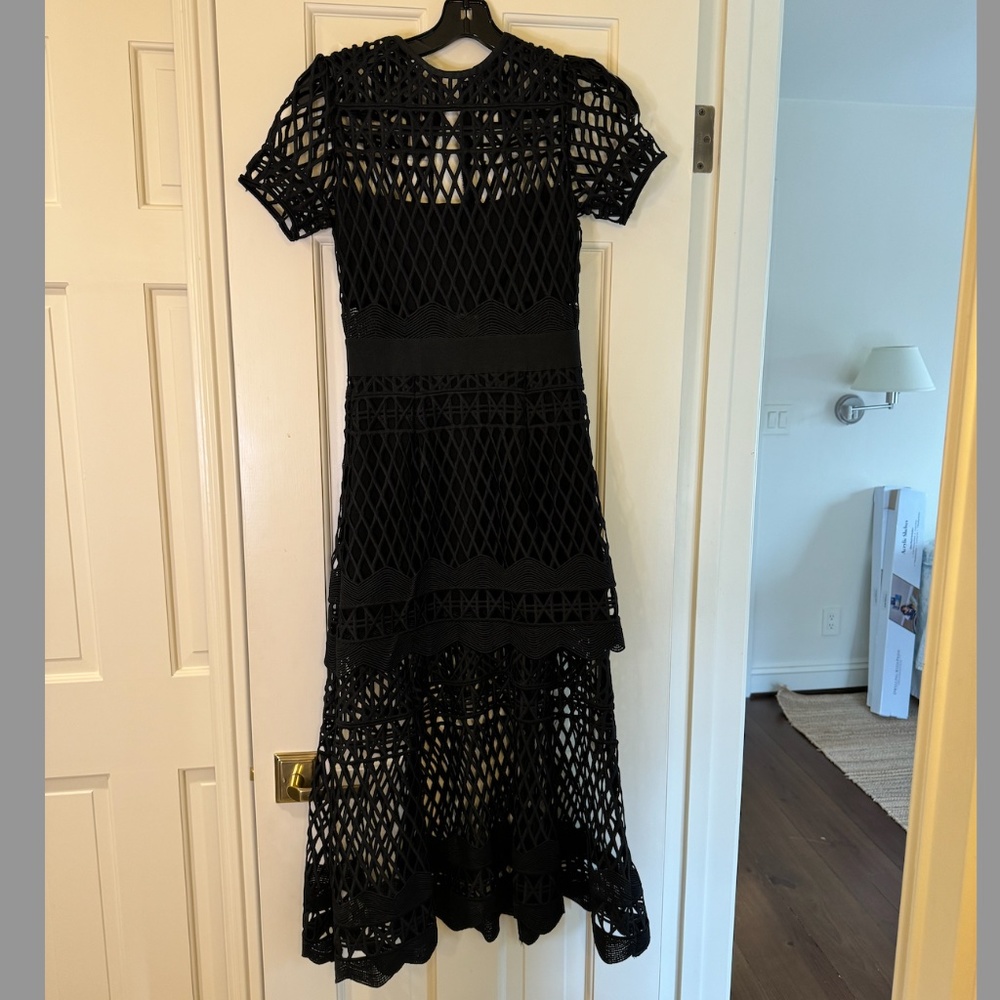 Self-portrait crochet midi dress